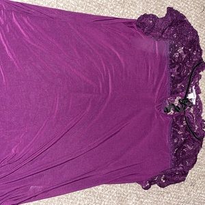 Purple laced at top blouse